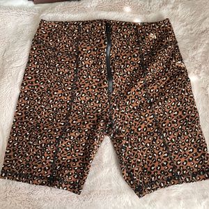 Free People cheetah bike short